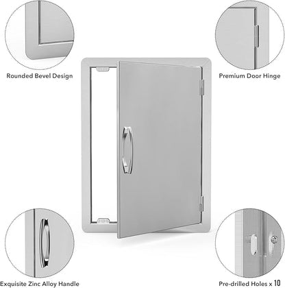 Stanbroil Stainless Steel Single Vertical Access Door, 17 1/4-Inch by 24 1/4-Inch