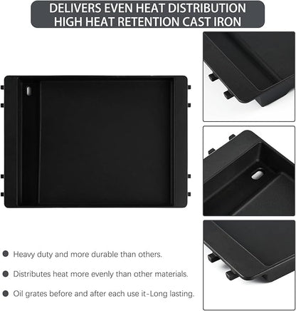 7599 Genesis II Grill Griddle Replacement Parts for Weber Genesis ii E-310 E-315 S-335 S-345 SE-310 S-335 LX S-340 LX E-340 E-610 Grill Parts Genesis 2 300 600 Series Cast Iron Flat Top Griddle Plate
