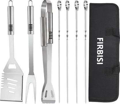 BBQ Grilling Tools Set,Stainless Steel Grilling Accessories Kit for Men Gift,8pc BBQ Grill Utensils Gift Kit with Carrying Case BBQ Tools Grill Tools Set for Backyard Outdoor Grill Cooking Utensils