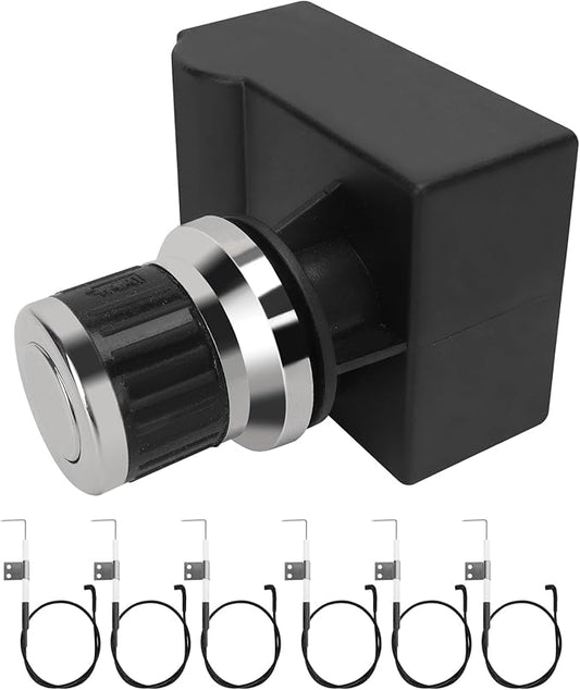 6 Outlets Tact Push Button Igniter Kit for Nexgrill 720-0888S 720-0882A Replacement Parts 720-0898 720-0896E 6 Burner Parts Home Depot Nexgrill 720-0888N 720-0830H 720-0830D Replacement Part