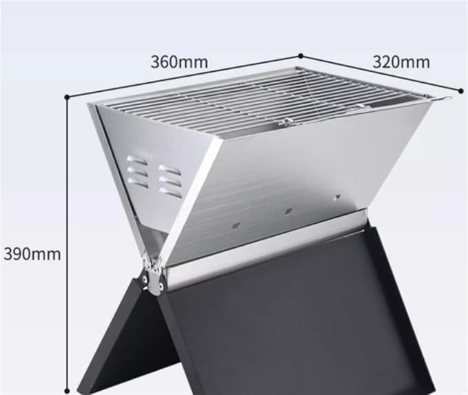 Barbecue Charcoal Grill Outdoor Portable Barbecue Grill Stainless Steel Folding Charcoal Grills for Campaing Charcoal BBQ Grill