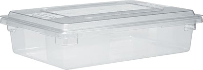 Rubbermaid Commercial Products Polycarbonate Food Storage Box/Tote 8.5 Gallon Clear for Restaurant/Kitchen/Cafeteria