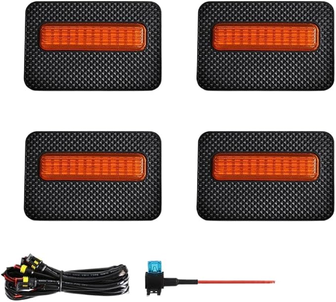 LED Front Grille Lights 12V Compatible With Tacoma 2024 SR SR5(Emitting Color: Yellow Shell Yellow)