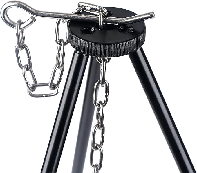 Camping Dutch Oven Tripod Mini Adjustable Grill Cooker Campfire Grill Stand with Storage Bag for Outdoor Activities