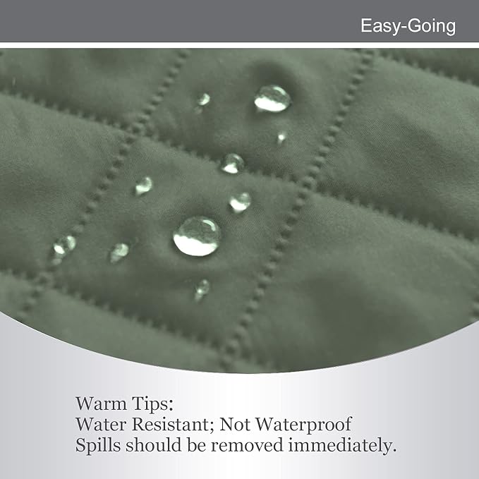 Easy-Going Reversible Couch Cover, Oversized Chair, Greyish Green/Beige | Machine Washable Slipcover For Dogs, Water Resistant Furniture Mat For Living Room, Non-Slip Sofa Cover, Pet Friendly