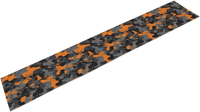 Army Camouflage Table Runner Teens Camo Kids Boys Girls Colorful Vintage Retro Style Print Table Runners for Party Kitchen Dining Banquet 13x70 Inch