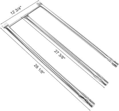 Hisencn 7508 Grill Burner Tube for Weber Genesis Silver B & C, Gold B & C, Weber Spirit 300, Spirit E310 E320 (with Side Control Knobs), Spirit 700 Weber 900 Burner Tube Set, 28 1/8 inches