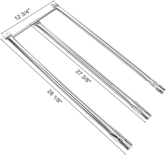 Hisencn 7508 Grill Burner Tube for Weber Genesis Silver B & C, Gold B & C, Weber Spirit 300, Spirit E310 E320 (with Side Control Knobs), Spirit 700 Weber 900 Burner Tube Set, 28 1/8 inches