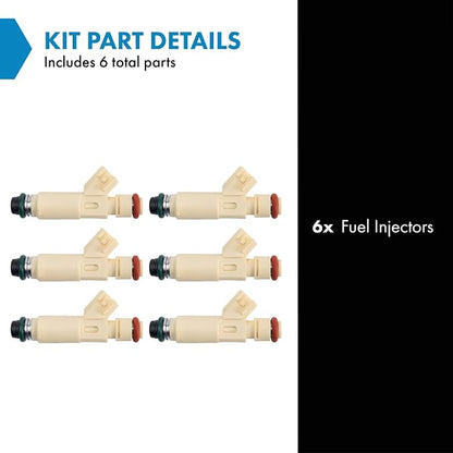 TRQ Fuel Injector Set | For 2001-2004 Ford Escape 2001 Taurus Mercury Sable