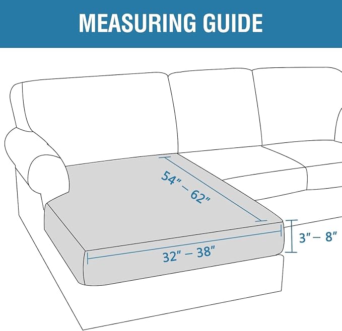 H.VERSAILTEX Velvet Stretch Individual Chaise Cover Sectional Couch Covers for L Shaped Sofa Both Left/Right Furniture Protector Seat Cushion Sofa Cover (1 Piece Chaise Cover, Mocha)