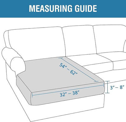 H.VERSAILTEX Velvet Stretch Individual Chaise Cover Sectional Couch Covers for L Shaped Sofa Both Left/Right Furniture Protector Seat Cushion Sofa Cover (1 Piece Chaise Cover, Mocha)