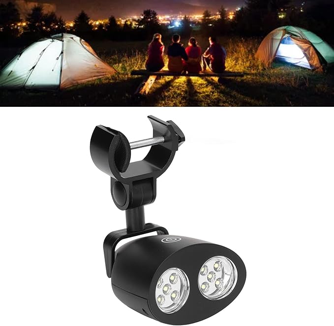 Barbecue Grill Light with 10 LED Lights, Wireless Camping Emergency Light for Gas Charcoal Electric Grill, Adjustable Clamp Touch Control 3 Brightness Modes