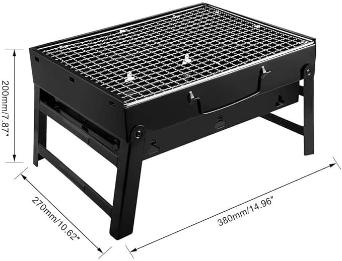 Portable Barbecue Charcoal Grill Stainless Steel Small Mini BBQ Tool Kits for Outdoor Cooking Camping
