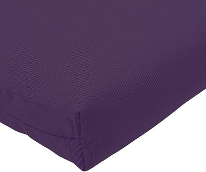 QILLOWAY Outdoor Indoor Chair Pads,Seat Cushions, Square Foam Dining Chair Patio Cushion Set of 4, All Weather, 17" Lx17 Wx3 D(Purple)
