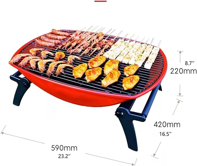 Outdoor Picnic Charcoal Grill Foldable BBQ Grill for Outdoor Barbecue Grill Campers Barbecue Travel Park Beach Outdoor Grill