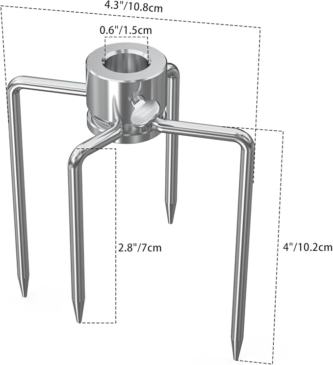only fire Rotisserie Meat Forks for Most Grills - Include 2pcs 4 Pronged Rotisserie Forks and 1pc Double Sided 4 Pronged Rotisserie Fork