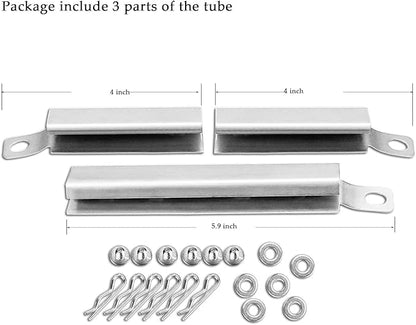 Hisencn 4 Pack 304 Stainless Steel Carryover Tubes - Universal Gas Grill Crossover Tube Replacement for Charbroil, Nexgrill 5-Burner & Most 4-5 Burner Grills