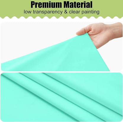 Smiry Disposable Table Cloth - 10 Pack, 54 x 108 Inch Waterproof Rectangle Tablecloths for Parties, Decorative Plastic Table Cover, Leakproof & Sturdy, Mint Green