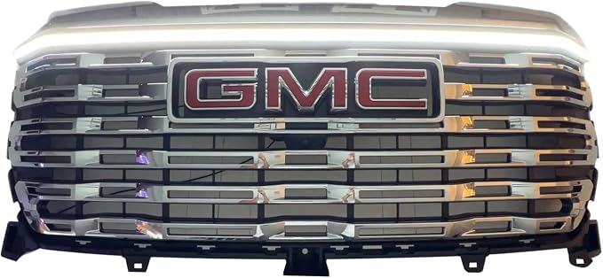 LED Grill Light Power Bar for 2022-2023 GMC Sierra 1500 (Black Anodized Frame)