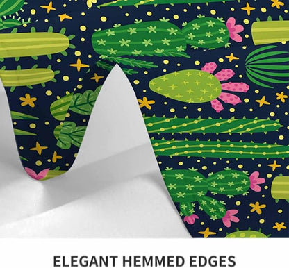 TKS MITLAN Tablecloth Green Plant Table Cloth Rectangle Table 60 x 84 Inch Cactus Flowers Exotic Mexican Kitchen Decorations for Home Dinner Party