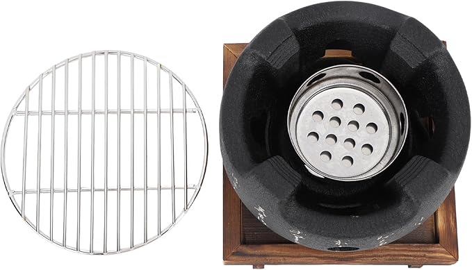 RiToEasysports Portable Charcoal Grill,Compact Japanese Style Multifunctional Outdoor Cooking Stove for Vegetables Skewers Camping Backyard Picnics