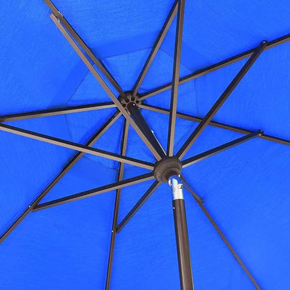 EliteShade USA 10-Year-Non-Fading 10Ft Market Patio Umbrella, UPF 50+ UV Protection Performance Sun Umbrella, Heavy Duty Commercial Grade Outdoor Table Umbrella with Crank & Tilt, Windproof Vented Top for Garden, Pool, Deck and Outdoor Playsets, Royal ...
