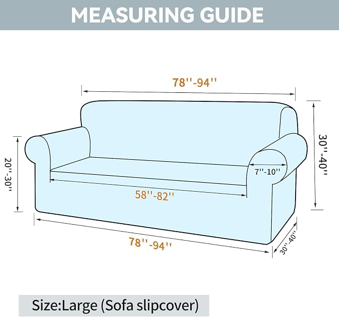 LURKA Stretch Couch Cover for Sofa, 1 Piece 3 Cushion Slipcover, Wine | Soft Stretch Jacquard, Fits 78"-94" Sofas, Elastic Bottom for Secure Fit, Machine Washable, Pet & Kid Friendly