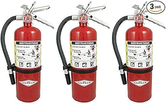 (Lot Of 3) B-500, ABC Fire Extinguishers - Wall Hook Bracket Included, UL. 2A-10B:C Rated