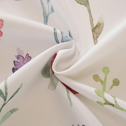 SASTYBALE Summer Floral Tablecloth 52x70 Inch | Water Resistant, Anti-Wrinkle, Soft, Rectangular, For Outdoor Patio Garden Party Picnic BBQ