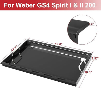 Full Size Griddle Inserts for Weber Spirit 200 Series Gas Grill, Flat Top Griddle for Weber GS4 Spirit I & II E210 S210 E220 S220 Series Gas Grill, Griddle Replace for 7637