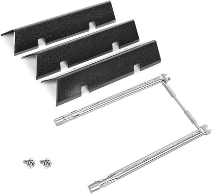 Flavorizer Bars & Grill Burner for Weber GS4 Spirit II 200, Spirit II E-210, Spirit E-210, Spirit 200 Series Grills with Front-Mounted Control, 15.3 Inch 7635 Flavor Bars and 69785 Burner Tubes