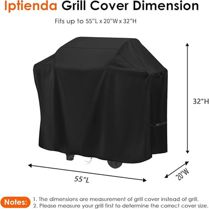 Stove Cover for ROVSUN 2 Burner Propane Gas Stove, 55inch Outdoor Gas Stoves Cover Waterproof for Bonnlo 2-Burner Propane Grill, GasBurner, PropaneBurner, Camping Stoves-55 L x 20" W x 32" H