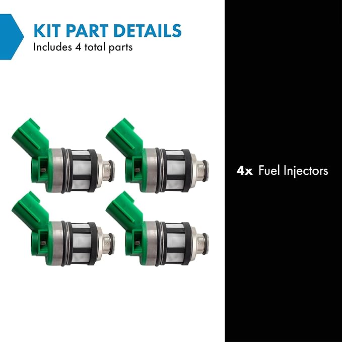 TRQ Fuel Injector Set | For 1998-2004 Nissan Frontier 1996-1997 Pickup 2000-2004 Xterra