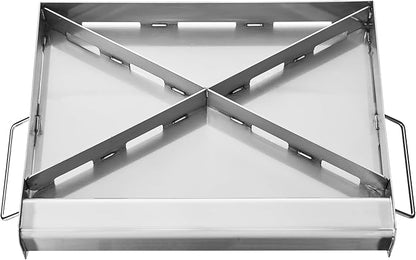 VEVOR Stainless Steel Griddle, 17x13 inch Universal Flat Top Rectangular Plate, Gas Grill Griddle for BBQ Grill, Teppanyaki, Portable Family Cookware with Handle, for Camping Tailgating Party
