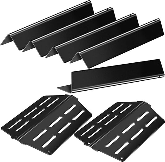 17.5 inch Flavorizer Bars and 13 1/4 inch Heat Deflector Replacement for Weber Genesis 300 310 320 330 Series Grill Parts with Front Control