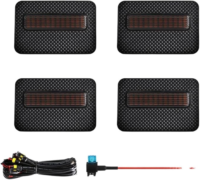 LED Front Grille Lights 12V Compatible With Tacoma 2024 SR SR5(Emitting Color: Smoked Shell Yellow)
