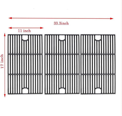 17 Inch Cast Iron Grill Grates for Nexgrill 6 Burner 720-0896 720-0896B 720-0896X, 17" Grill Grates for Nexgrill Deluxe 6 Burner Grill Replacement Parts 720-0896E 720-0898 720-0896C 720-0896CP