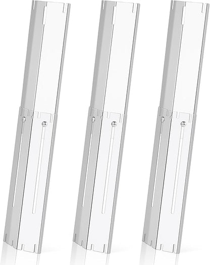 Universal Stainless Steel Adjustable Grill Heat Plates Heat Tents Heat Shields Grill Burner Cover,Compatible with Weber, Charbroil, Brinkmann, Chargriller etc.,Extends from 11.75" up to 21" L,3 Pack