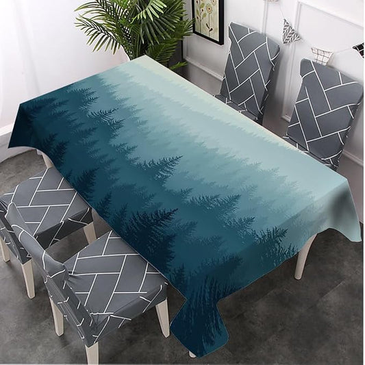Moslion Tablecloth Forest Scenery Rectangle Tablecloth for Picnic BBQ Kitchen 60x84 Inch