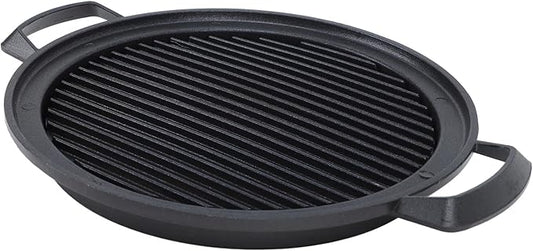 Fdit Japanese Mini Hibachi Grill, Aluminum Alloy, Family Must Have for Camping and Picnics, Multi Functional Use with Barbecue Meat, Charcoal Grilling (Large Circle)