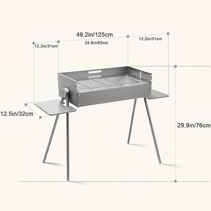 Charcoal Grills, Small Grill, Folding Barbecue Grill, Portable Grill, for Courtyard, Garden, Backyard, Picnic