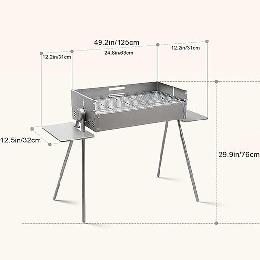Charcoal Grills, Small Grill, Folding Barbecue Grill, Portable Grill, for Courtyard, Garden, Backyard, Picnic