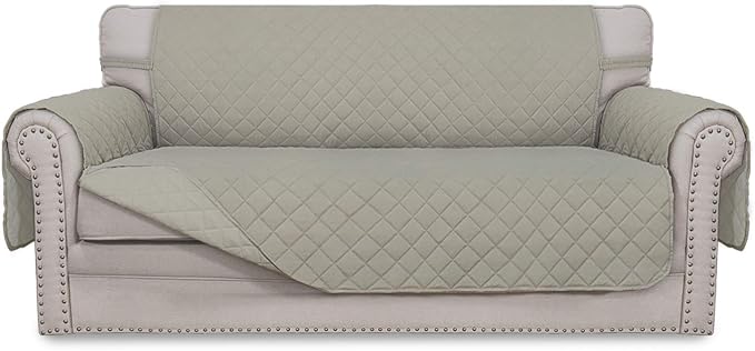 Easy-Going Reversible Couch Cover, 2 Cushion Sofa, Beige/Beige | Oversized Loveseat Slipcover For Dogs, Water Resistant Mat, Living Room, Non-Slip Sofa Cover, Pet Friendly