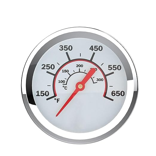 2.67 Inch Barbecue Grill Temperature Gauge for CharBroil 8566083 Pit BBQ Thermometer Fahrenheit and Heat Indicator for Meat Cooking, Stainless Steel Temp Gauge