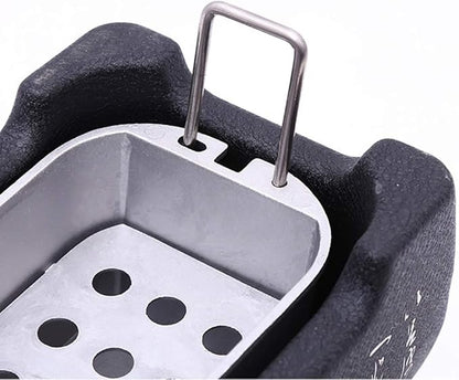 BBQ Barbeque Barbecue Grill,Portable Household Charcoal Barbecue Stove,Split Type Easy to Clean,Indoor and Outdoor，2 Size (Size : 15cm15cm)