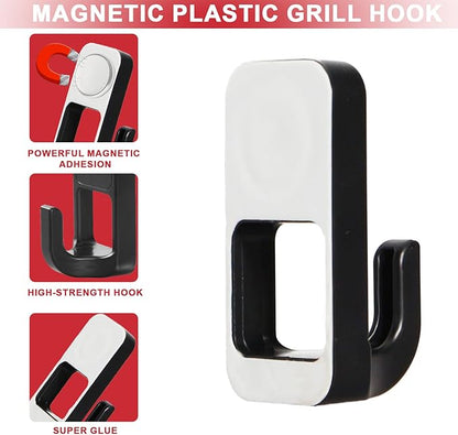 Magnetic Grill Hooks for Traeger BAC536, 6 Pack Smoke Magnet Tool Hooks Replacement for Traeger Pellet Grills Blackstone Pit Boss