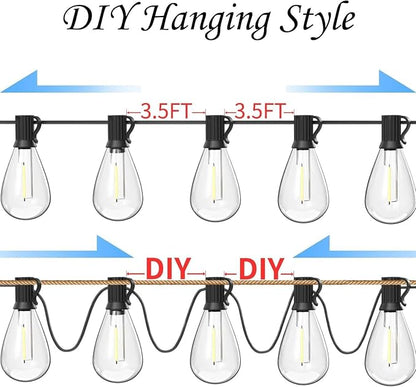 REEMEER 120FT Outdoor String Lights, Ultra Long Waterproof 30+2 Shatterproof Bulbs Led Outside Patio Lights for Porch Deck Garden Backyard Balcony Wedding Party Decor