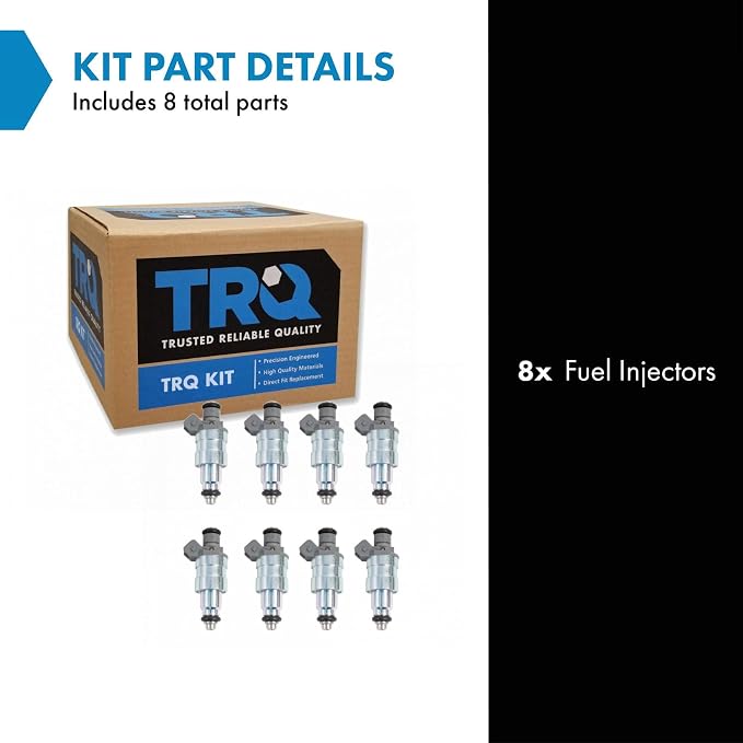 TRQ Fuel Injector Set | For 1996-1999 Dakota 1998-1999 Durango Ram 1500 1999 Ram 1500 Van 2500 2500 Van 3500 3500 Jeep Grand Cherokee