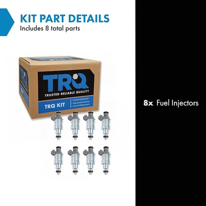 TRQ Fuel Injector Set | For 1996-1999 Dakota 1998-1999 Durango Ram 1500 1999 Ram 1500 Van 2500 2500 Van 3500 3500 Jeep Grand Cherokee