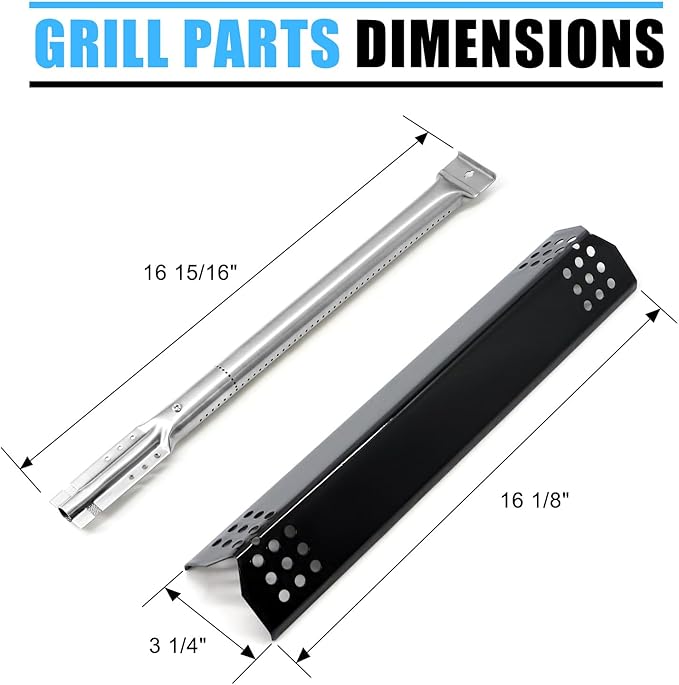 Grill Replacement Parts for Kitchenaid 740-0780 740-0781 720-0954 720-0745B 720-0745 720-0733A 720-0745A 720-0733, Heat Plates Grill Burners Igniters for Kitchenaid 740-0780 4-Burner Gas Grill
